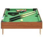 vidaXL Mini masă de biliard, 92 x 52 x 19 cm, maro și verde vidaXL Mini masă de biliard, 92 x 52 x 19 cm, maro și verde