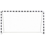 vidaXL Poartă de fotbal, negru și alb, 300 x 160 x 90 cm, metal vidaXL Poartă de fotbal, negru și alb, 300 x 160 x 90 cm, metal