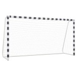 vidaXL Poartă de fotbal, negru și alb, 300 x 160 x 90 cm, metal vidaXL Poartă de fotbal, negru și alb, 300 x 160 x 90 cm, metal