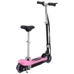 vidaXL Trotinetă electrică cu șa, roz, 120 W
