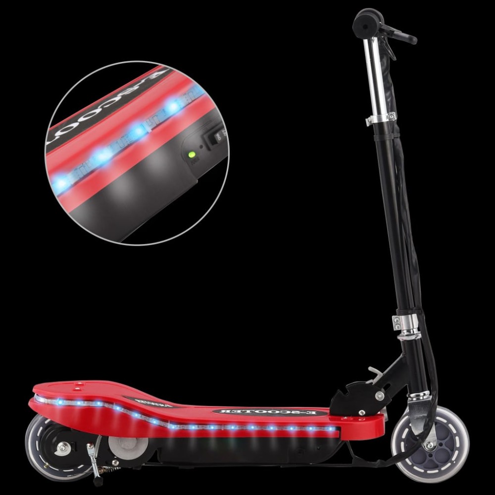 vidaXL Trotinetă electrică cu șa, roșu, 120 W