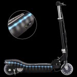 vidaXL Trotinetă electrică cu LED, negru, 120 W