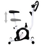 vidaXL Bicicletă fitness cu centură de rezistență, negru vidaXL Bicicletă fitness cu centură de rezistență, negru