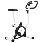 vidaXL Bicicletă fitness cu centură de rezistență, negru vidaXL Bicicletă fitness cu centură de rezistență, negru