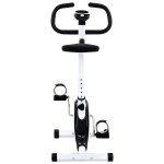 vidaXL Bicicletă fitness cu centură de rezistență, negru vidaXL Bicicletă fitness cu centură de rezistență, negru