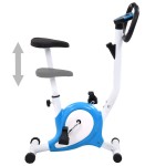 vidaXL Bicicletă fitness cu centură de rezistență, albastru vidaXL Bicicletă fitness cu centură de rezistență, albastru