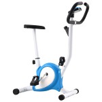 vidaXL Bicicletă fitness cu centură de rezistență, albastru vidaXL Bicicletă fitness cu centură de rezistență, albastru