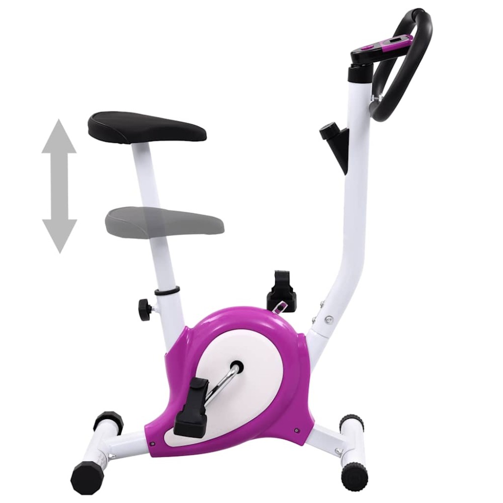 vidaXL Bicicletă fitness cu centură de rezistență, mov