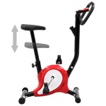 vidaXL Bicicletă fitness cu centură de rezistență, roșu vidaXL Bicicletă fitness cu centură de rezistență, roșu