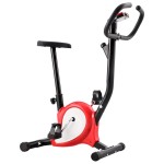 vidaXL Bicicletă fitness cu centură de rezistență, roșu vidaXL Bicicletă fitness cu centură de rezistență, roșu