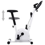 vidaXL Bicicletă fitness cu curea de rezistență, alb vidaXL Bicicletă fitness cu curea de rezistență, alb