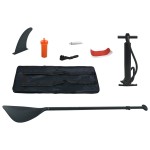 vidaXL Set placă stand up paddle SUP surf gonflabilă, roșu și alb vidaXL Set placă stand up paddle SUP surf gonflabilă, roșu și alb