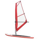 vidaXL Set de placă SUP gonflabilă cu velă, roșu și alb vidaXL Set de placă SUP gonflabilă cu velă, roșu și alb