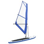 vidaXL Set de placă SUP gonflabilă cu velă, albastru și alb vidaXL Set de placă SUP gonflabilă cu velă, albastru și alb
