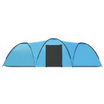 vidaXL Cort camping tip iglu, 8 persoane, albastru, 650x240x190 cm