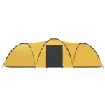 vidaXL Cort camping tip iglu, 8 persoane, galben, 650x240x190 cm vidaXL Cort camping tip iglu, 8 persoane, galben, 650x240x190 cm