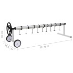 vidaXL Derulator de prelată de piscină cu bază din oțel inoxidabil vidaXL Derulator de prelată de piscină cu bază din oțel inoxidabil
