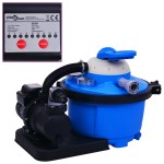 vidaXL Pompă filtru cu nisip, cu temporizator, 450 W 25 L vidaXL Pompă filtru cu nisip, cu temporizator, 450 W 25 L