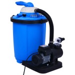 vidaXL Pompă filtru cu nisip, cu temporizator, 550 W 50 L vidaXL Pompă filtru cu nisip, cu temporizator, 550 W 50 L