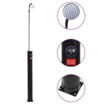 vidaXL Duș solar de grădină, negru, 215 cm, 8 L vidaXL Duș solar de grădină, negru, 215 cm, 8 L