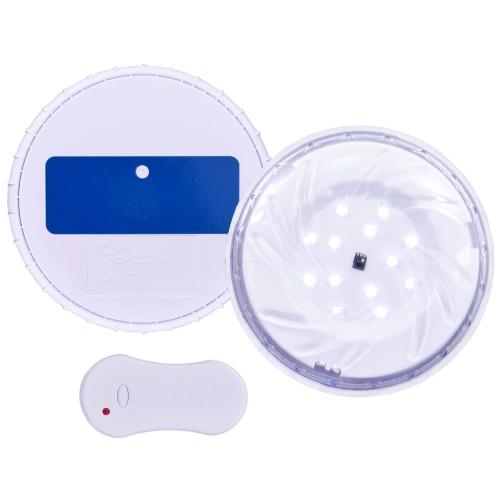 vidaXL Lampă LED plutitoare de piscină, cu telecomandă, alb