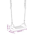 vidaXL Scaune de leagăn cu frânghii 2 buc. albastru 38x16 cm polietenă