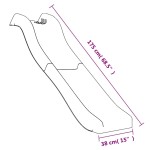 vidaXL Tobogan de joacă, albastru, 175x38x23 cm, polipropilenă