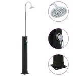 vidaXL Duș solar, negru, 214 cm, 20 L vidaXL Duș solar, negru, 214 cm, 20 L