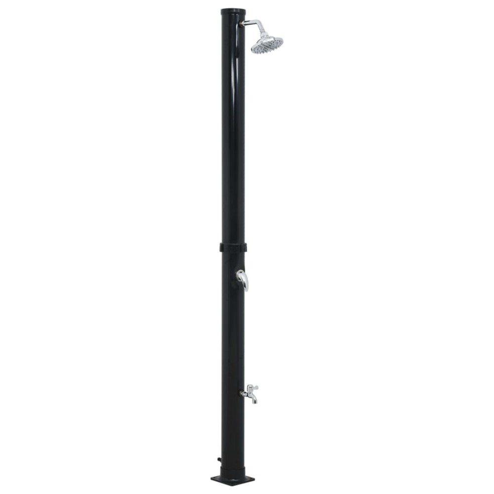 vidaXL Duș solar, negru, 220 cm, 20 L