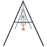 vidaXL Set de leagăne cu inele de gimnastică și 4 locuri, oțel vidaXL Set de leagăne cu inele de gimnastică și 4 locuri, oțel
