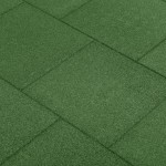 vidaXL Plăci de protecție la cădere, 6 buc, verde, 50x50x3 cm, cauciuc vidaXL Plăci de protecție la cădere, 6 buc, verde, 50x50x3 cm, cauciuc