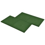 vidaXL Plăci de protecție la cădere, 6 buc, verde, 50x50x3 cm, cauciuc vidaXL Plăci de protecție la cădere, 6 buc, verde, 50x50x3 cm, cauciuc