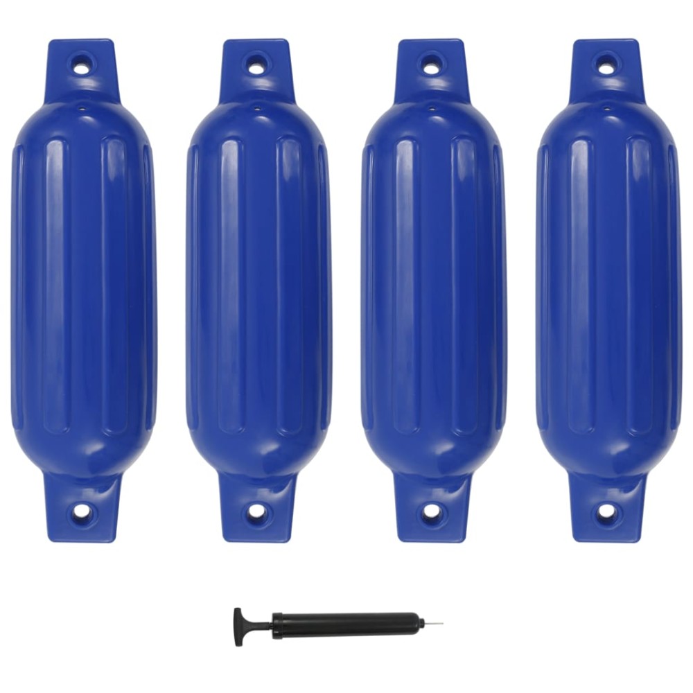 vidaXL Bară de protecție barcă, 4 buc., albastru, 41x11,5 cm, PVC