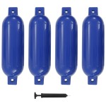 vidaXL Bară de protecție barcă, 4 buc., albastru, 51x14 cm, PVC vidaXL Bară de protecție barcă, 4 buc., albastru, 51x14 cm, PVC
