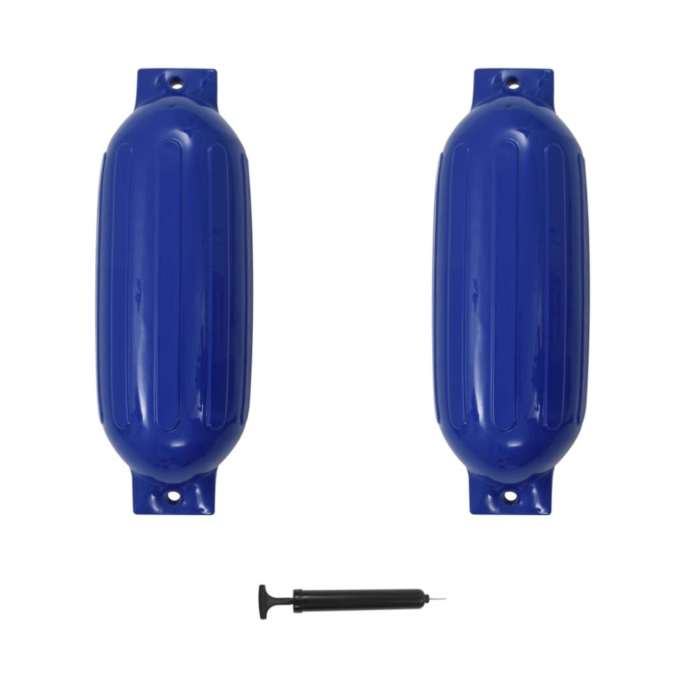 vidaXL Bară de protecție barcă, 2 buc., albastru, 69x21,5 cm, PVC