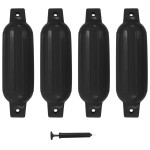 vidaXL Bară de protecție barcă, 4 buc., negru, 41x11,5 cm, PVC vidaXL Bară de protecție barcă, 4 buc., negru, 41x11,5 cm, PVC