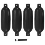 vidaXL Bară de protecție barcă, 4 buc., negru, 58,5x16,5 cm, PVC vidaXL Bară de protecție barcă, 4 buc., negru, 58,5x16,5 cm, PVC