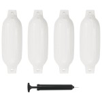 vidaXL Bară de protecție barcă, 4 buc., alb, 41x11,5 cm, PVC vidaXL Bară de protecție barcă, 4 buc., alb, 41x11,5 cm, PVC
