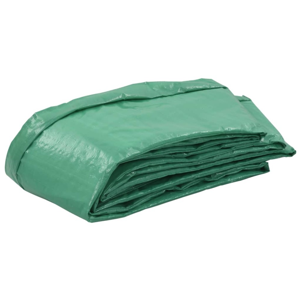 vidaXL Bandă de siguranță trambulină rotundă de 3,05 m, verde, PE
