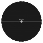 vidaXL Podea de trambulină rotundă de 4,57 m, negru, material textil vidaXL Podea de trambulină rotundă de 4,57 m, negru, material textil
