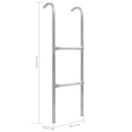vidaXL Scară de trambulină cu 2 trepte, argintiu, 102,6 cm, oțel vidaXL Scară de trambulină cu 2 trepte, argintiu, 102,6 cm, oțel