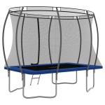 vidaXL Set trambulină dreptunghiulară, 274 x 183 x 76 cm, 150 kg vidaXL Set trambulină dreptunghiulară, 274 x 183 x 76 cm, 150 kg