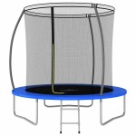 vidaXL Set trambulină rotundă, 244 x 55 cm, 100 kg vidaXL Set trambulină rotundă, 244 x 55 cm, 100 kg