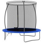 vidaXL Set trambulină rotundă, 244 x 55 cm, 100 kg vidaXL Set trambulină rotundă, 244 x 55 cm, 100 kg