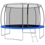 vidaXL Set trambulină rotundă, 366 x 80 cm, 150 kg vidaXL Set trambulină rotundă, 366 x 80 cm, 150 kg