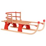 vidaXL Sanie pliabilă pentru zăpadă cu spătar, 119 cm, lemn vidaXL Sanie pliabilă pentru zăpadă cu spătar, 119 cm, lemn