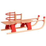 vidaXL Sanie pliabilă pentru zăpadă cu spătar, 119 cm, lemn vidaXL Sanie pliabilă pentru zăpadă cu spătar, 119 cm, lemn