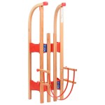 vidaXL Sanie pliabilă pentru zăpadă cu spătar, 119 cm, lemn vidaXL Sanie pliabilă pentru zăpadă cu spătar, 119 cm, lemn