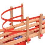 vidaXL Sanie pliabilă pentru zăpadă cu spătar, 119 cm, lemn vidaXL Sanie pliabilă pentru zăpadă cu spătar, 119 cm, lemn