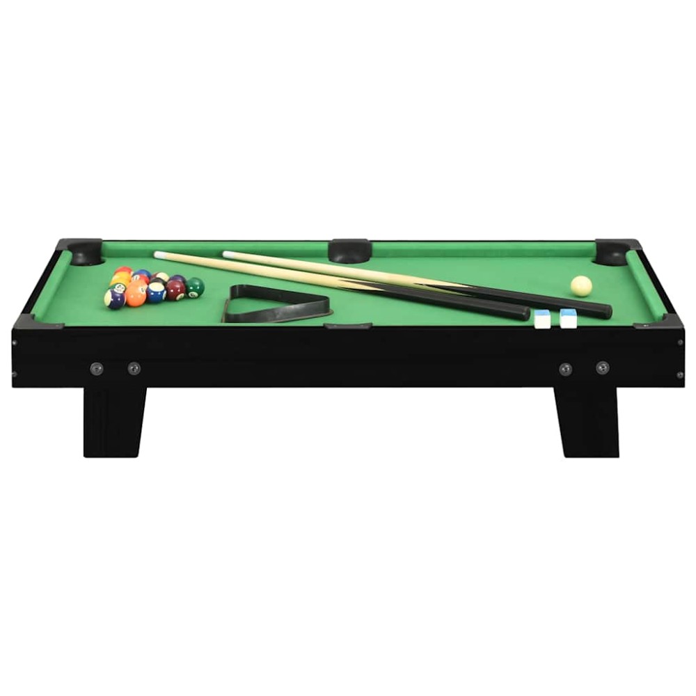 vidaXL Mini masă de biliard, 3 picioare, negru & verde 92 x 52 x 19 cm